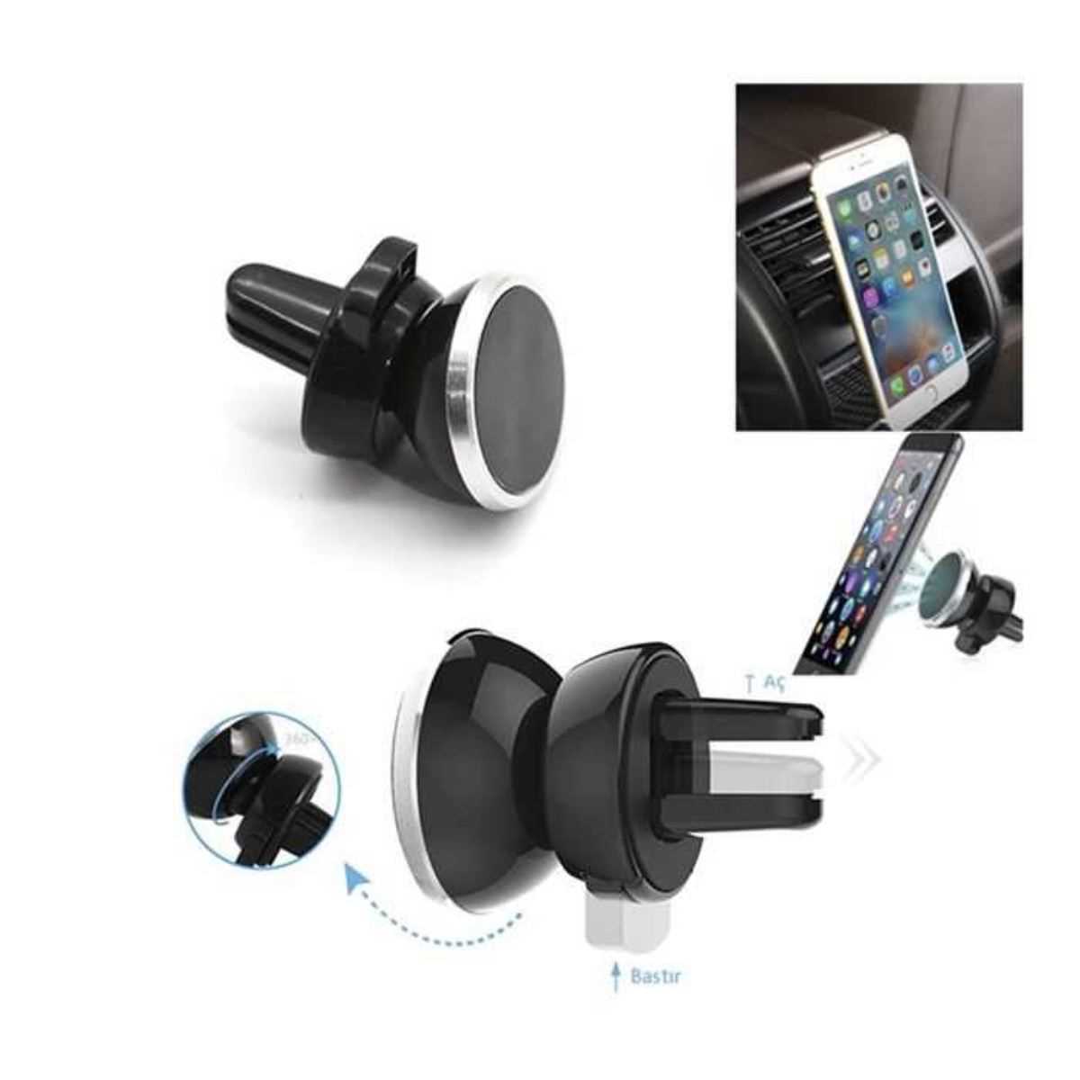 TELEFON TUTUCU MIKNATISLI SILVER PETEK 1